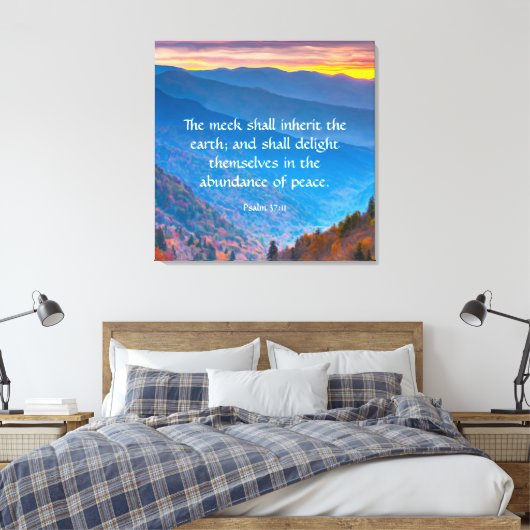 Toile Psaume 37:11 (Insitu(Chambre))