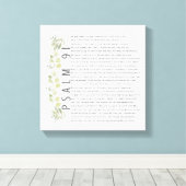 Toile Psaume 91 Aquarelle Verdure Écriture Bible Art (Insitu (Plancher de Bois))