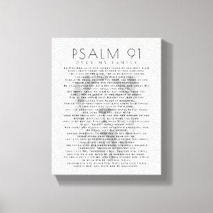 Toile Psaume 91 Versets bibliques sur ma tête de lion de