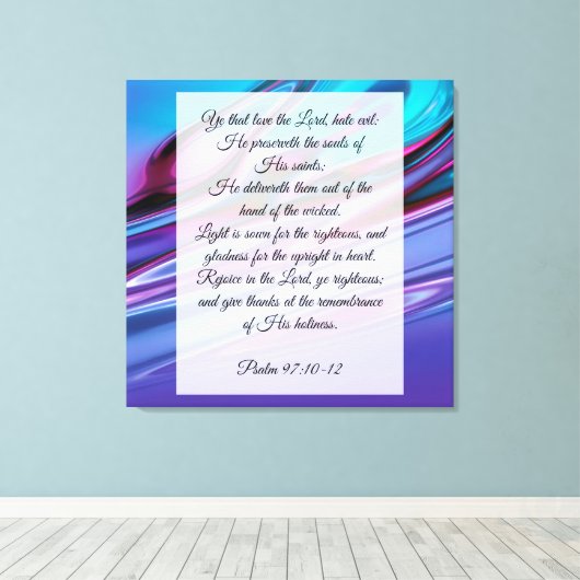 Toile Psaume 97:10-12 (Insitu (Plancher de Bois))