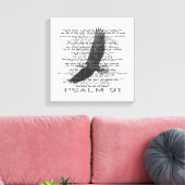 Toile Psaume moderne 91 Verse Bible d'aigle chauve (Insitu(Salon))