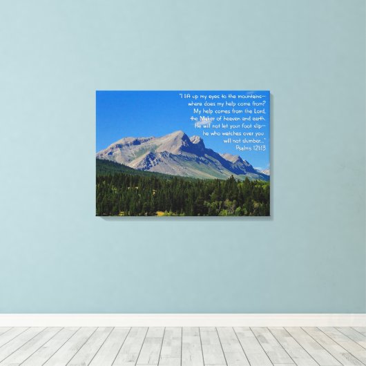 Toile Psaumes 121:1-3 (Insitu (Plancher de Bois))