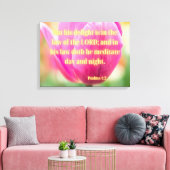 Toile Psaumes 1:2 Bible Verse KJV Pic Wall Art (Insitu(Salon))