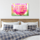 Toile Psaumes 1:2 Bible Verse KJV Pic Wall Art (Insitu(Chambre))