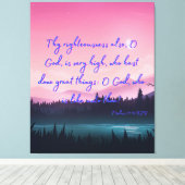 Toile Psaumes 71:19 Bible Verse KJV Pic Wall Art (Insitu (Plancher de Bois))