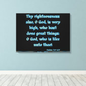 Toile Psaumes 71:19 Bible Verse KJV Wall Art (Insitu (Plancher de Bois))
