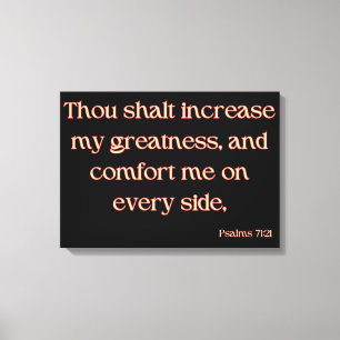 Toile Psaumes 71:21 Bible Verse KJV Wall Art