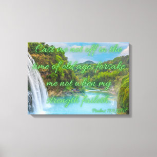 Toile Psaumes 71:9 Bible Verse KJV Pic Wall Art