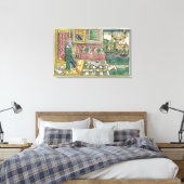 Toile Psaumes : frontispece montrant le roi David en tra (Insitu(Chambre))