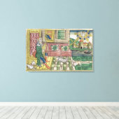 Toile Psaumes : frontispece montrant le roi David en tra (Insitu (Plancher de Bois))