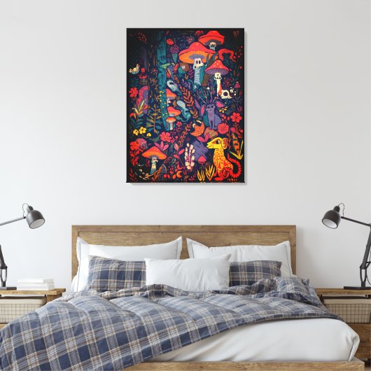 Toile Psychedelic canvas print (Insitu(Chambre))