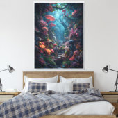Toile Psychedelic woodland canvas print (Insitu(Chambre))