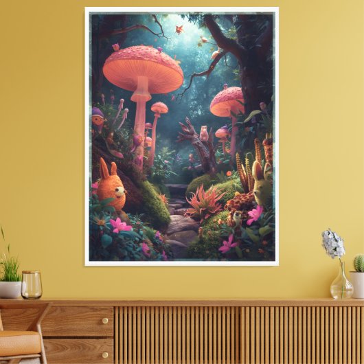 Toile psychedelic woodland canvas print (Insitu(Salon))