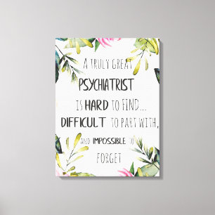 Toile Psychiatre Merci citation Idée cadeau Canvas Prin