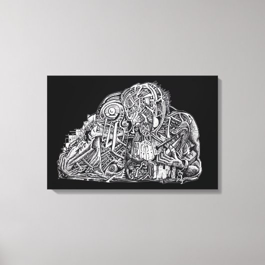 Toile Psycho Warrior, (Recto)