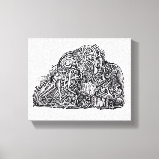 Toile Psycho Warrior, par Brian Benson (Recto)