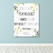 Toile Psychologue Appréciation Merci Adieu Cadeau (Insitu (Plancher de Bois))