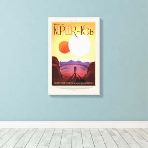 Toile Publicité de voyage de science-fiction, planète Ke