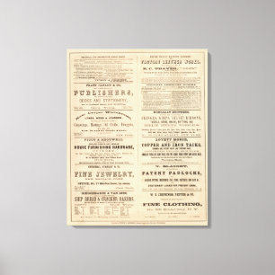 Toile Publicité pour douze entreprises,