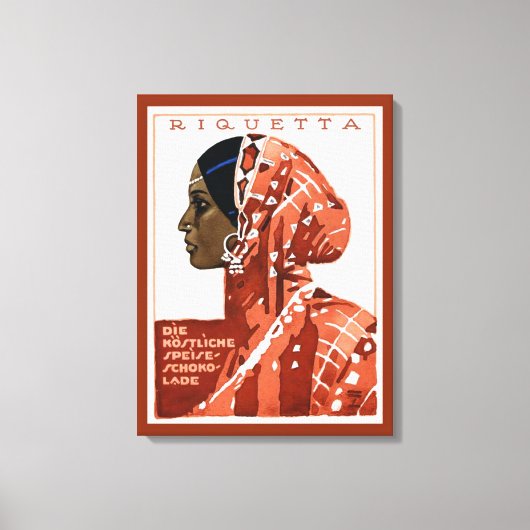 Toile Publicité vintage au chocolat Requetta (Recto)