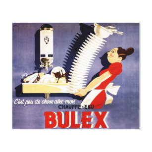 Toile Publicité Vintage du chauffe-eau belge BULEX