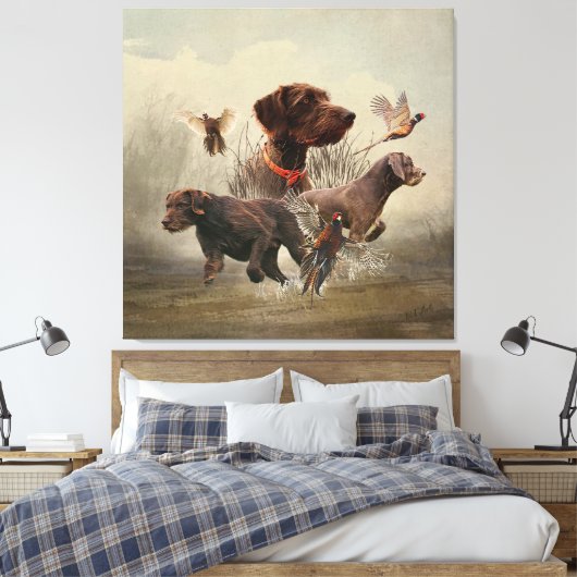 Toile Pudelpointers, Chasse faisan (Insitu(Chambre))