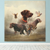 Toile Pudelpointers, Chasse faisan (Insitu (Plancher de Bois))