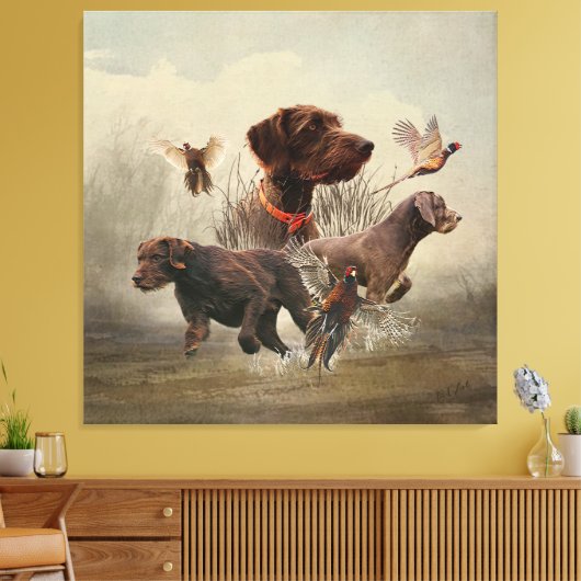 Toile Pudelpointers, Chasse faisan (Insitu(Salon))