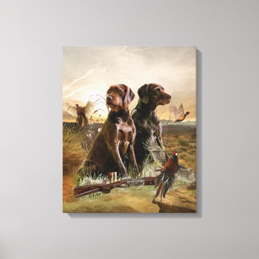 Toile Pudelpointers, Chasse faisan (Recto)