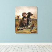 Toile Pudelpointers, Chasse faisan (Insitu (Plancher de Bois))