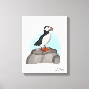 Toile Puffin à main fine