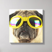 Pug with Goggles