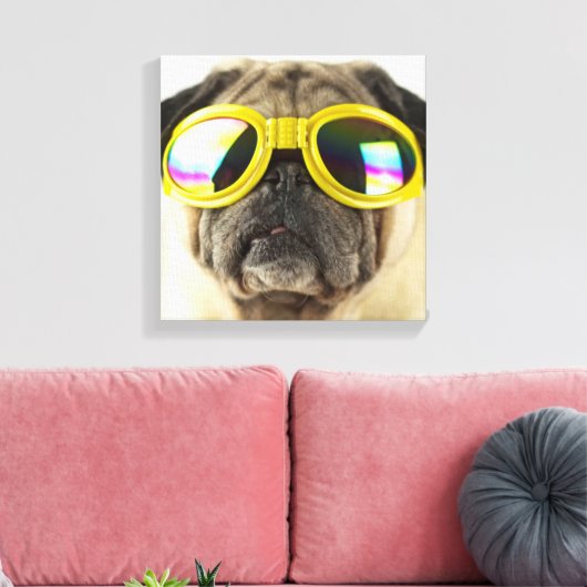 Toile Pug with Goggles (Insitu(Salon))