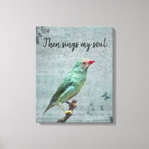 Toile Puis Chante Mon Âme Green Finch
