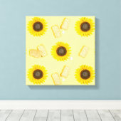 Toile puissance du tournesol (Insitu (Plancher de Bois))