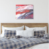 Toile Puissante peinture rouge, blanche et bleue (Insitu(Chambre))