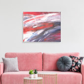 Toile Puissante peinture rouge, blanche et bleue (Insitu(Salon))