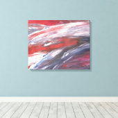 Toile Puissante peinture rouge, blanche et bleue (Insitu (Plancher de Bois))