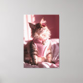Toile Purfection rose : Chic Chat dans le style (Recto)