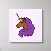 Toile Purple Afro Unicorn (Recto)