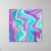 Toile Purple, Bleu, Or et Turquoise tourbillons paisible (Recto)