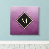 Toile Purple Brossé Élégant Avec Monogramme Or Simple (Insitu (Plancher de Bois))