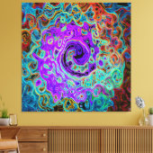 Toile Purple Colorful Groovy Abstract Retro Liquid Swirl (Insitu(Salon))