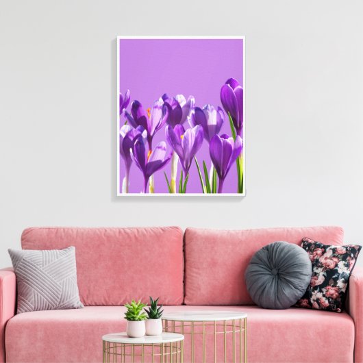 Toile Purple Crocus Awakening (Insitu(Salon))