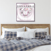 Toile Purple Fractal Heart Oval Photos Family Tree (Insitu(Chambre))