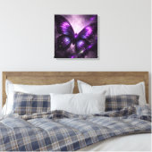 Toile Purple Galaxy Butterfly Canvas Wall Art (Insitu(Chambre))