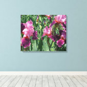 Toile Purple Irises Printemps Floral (Insitu (Plancher de Bois))