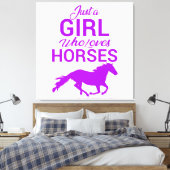 Toile Purple Juste Une Fille Qui Aime Les Chevaux (Insitu(Chambre))