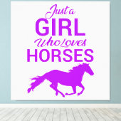 Toile Purple Juste Une Fille Qui Aime Les Chevaux (Insitu (Plancher de Bois))