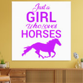 Toile Purple Juste Une Fille Qui Aime Les Chevaux (Insitu(Salon))